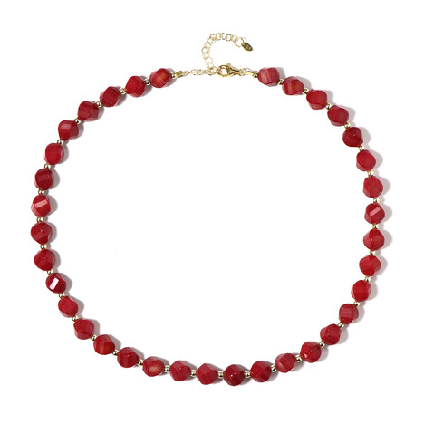 Collier en argent et Quartz rouge