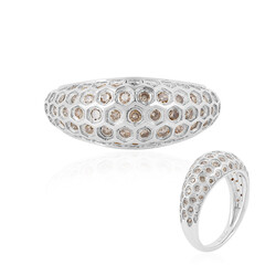 Anello in argento con Diamante Champagne I2 (de Melo)
