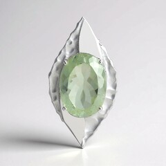 Ciondolo in argento con Ametista Verde (Pallanova)
