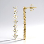 Gouden oorbellen met IF (G) Diamanten (de Melo Gold)