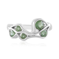 Anello in argento con Apatite Cromo