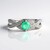 Anello in argento con Smeraldo Russo (Adela Silber)
