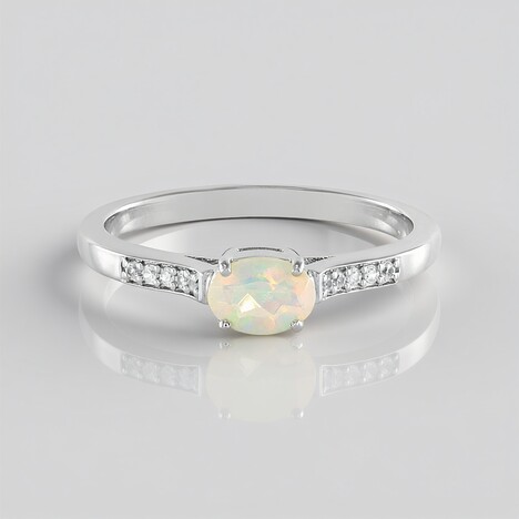 Bague en argent et Opale Welo
