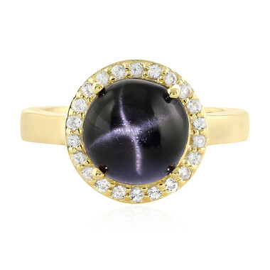 Anello in argento con Diopside Stellato d'India