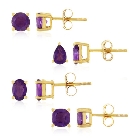 Zilveren oorbellen met amethisten