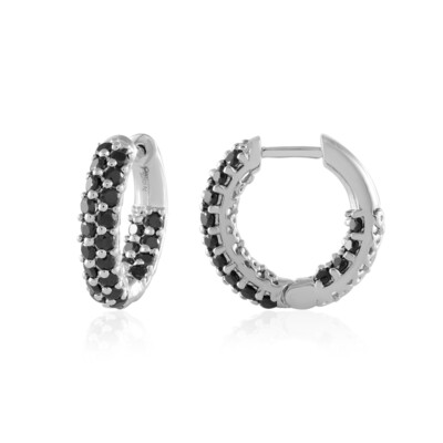 Orecchini in argento con Spinello Nero