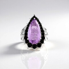 Anello in argento con Ametista Rose de France (Dallas Prince Designs)