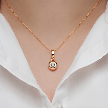 Pendentif en or et Diamant rose de France SI1 d'Argyle  (Annette)