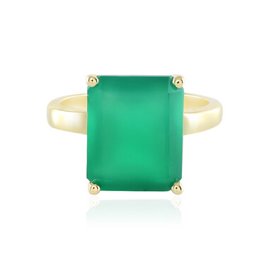 Grüner Onyx-Silberring