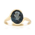 Gouden ring met een Londen-blauwe topaas (de Melo Gold)