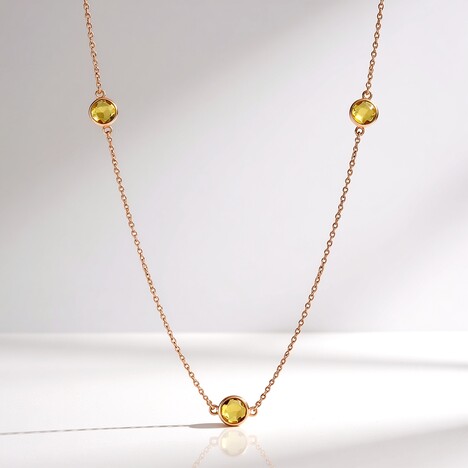 Collana in argento con Citrino Brandy (Adela Silber)