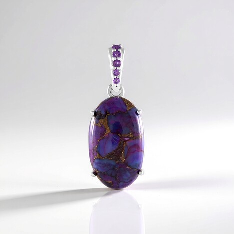 Pendentif en argent et Turquoise pourpre cuivré de Mohave (Faszination Türkis)