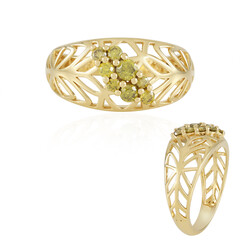 Zilveren ring met een I2 Gele Diamant