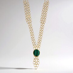 Collana in argento con Malachite