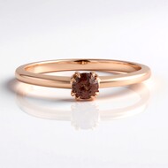 Anillo en plata con Zircón rosado (Adela Silber)