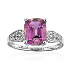 Pinkfarbener Diaspor-Goldring (AMAYANI)