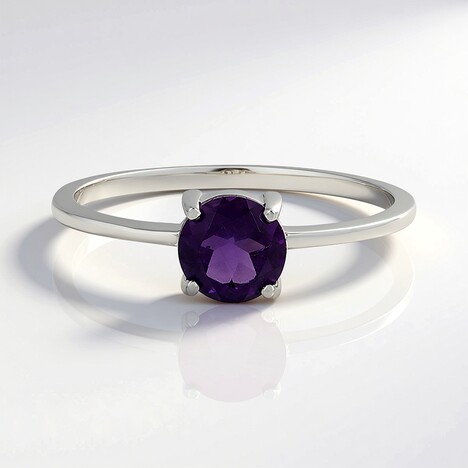 Bague en argent et Améthyste de Zambie