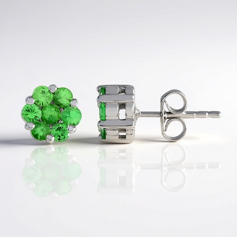 Orecchini in argento con Lemshuku Tsavorite