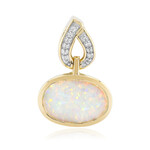 Brasilianischer Weißer Opal-Goldanhänger