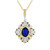 Zilveren halsketting met een kobaltblauwe spinel (Gems en Vogue)