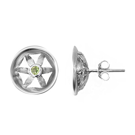 Peridot-Silberohrringe