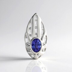 Ciondolo in oro con Tanzanite AAA (de Melo)