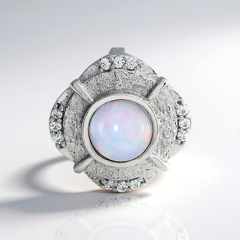 Ciondolo in argento con Opale di Welo (MONOSONO COLLECTION)