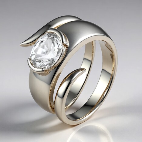Anello in argento con Danburite