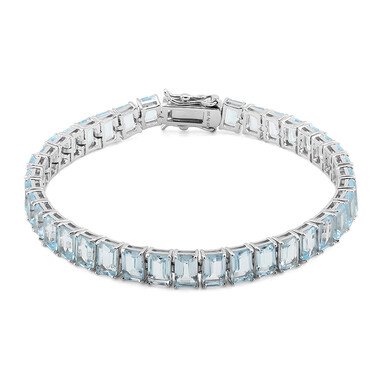 Himmelblauer Topas-Silberarmband