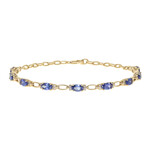 Bracelet en or et Tanzanite AAA (CIRARI)