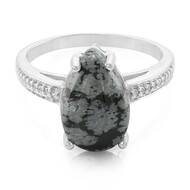Schneeflocken-Obsidian-Silberring