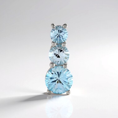Sky Blue Topaz Silver Pendant (MONOSONO COLLECTION)