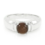 Anello da uomo placcato in platino con Scapolite Occhio di Gatto