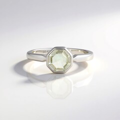 Anello in argento con Ametista Verde