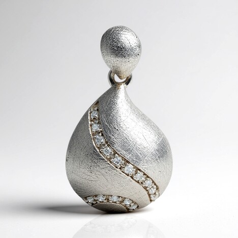 Ciondolo in argento con Diamante I1 (G) (Annette)