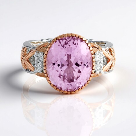Anello in argento con Kunzite Brasiliana (Gems en Vogue)