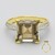 Anello placcato in oro con Quarzo Fumè