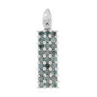 Fancy Diamond Silver Pendant