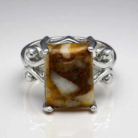 Anello in argento con Quarzo Dinosauro