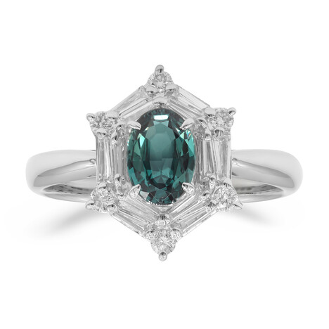 Anello in platino con Alessandrite Brasiliana (CIRARI)