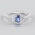 Anello in argento con Zaffiro Ceylon Blu (non riscaldato)
