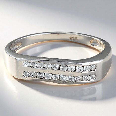 Bague en argent et Zircon