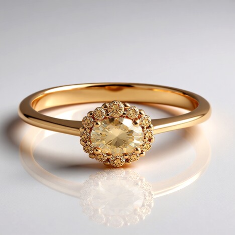 Anello in oro con Diamante Rose de France VS1 di Argyle (Annette)