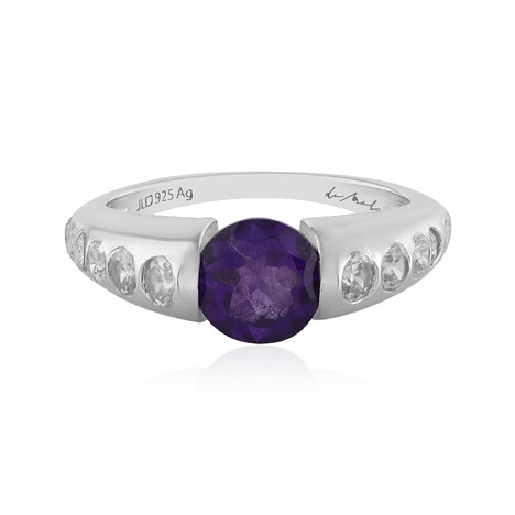 Siberian Amethyst Silver Ring (de Melo Essence)