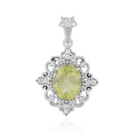 Ouro Verde-Quarz-Silberanhänger