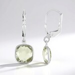 Orecchini in argento con Ametista Verde