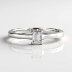 Anello in argento con Zaffiro Bianco