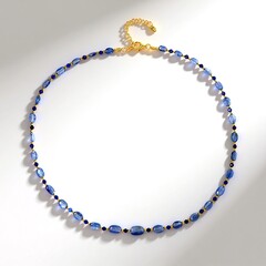 Collana in argento con Cianite del Nepal