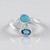 Anello in argento con Topazio Blu Londra (Granulieren)