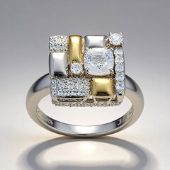 Anello in argento con Topazio Bianco (Adela Silber)